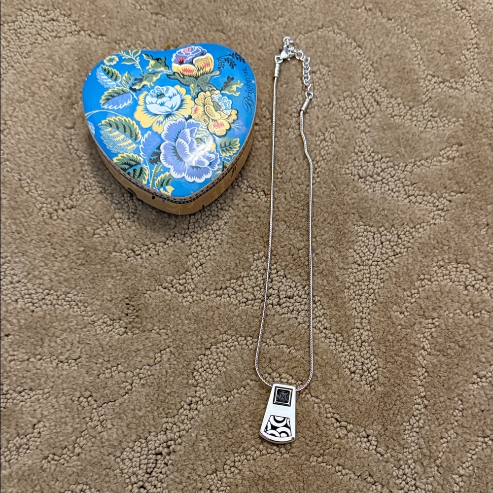 Brighton Silver Necklace with Black Accents